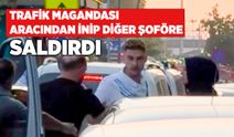 Aracından inip diğer şoföre saldırdı