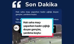 Halısaha maçı yaparken kadın çığlığı duyan gençler maçı bırakıp