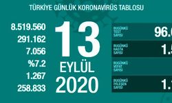 Son dakika: Türkiye'de 13 Eylül günü koronavirüs nedeniyle 57 kişi vefat etti, 1527 yeni vaka tespit edildi