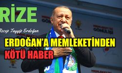 Erdoğan’a memleketinden kötü haber