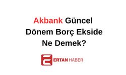 Akbank Güncel Dönem Borç Ekside Ne Demek?