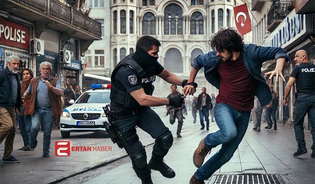 Beyoğlu'nda bir polis memuruna görev başındayken bıçaklı saldırı