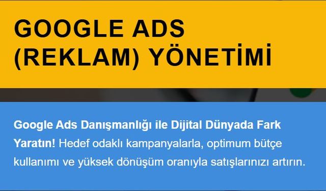 Google ads reklam yönetimi