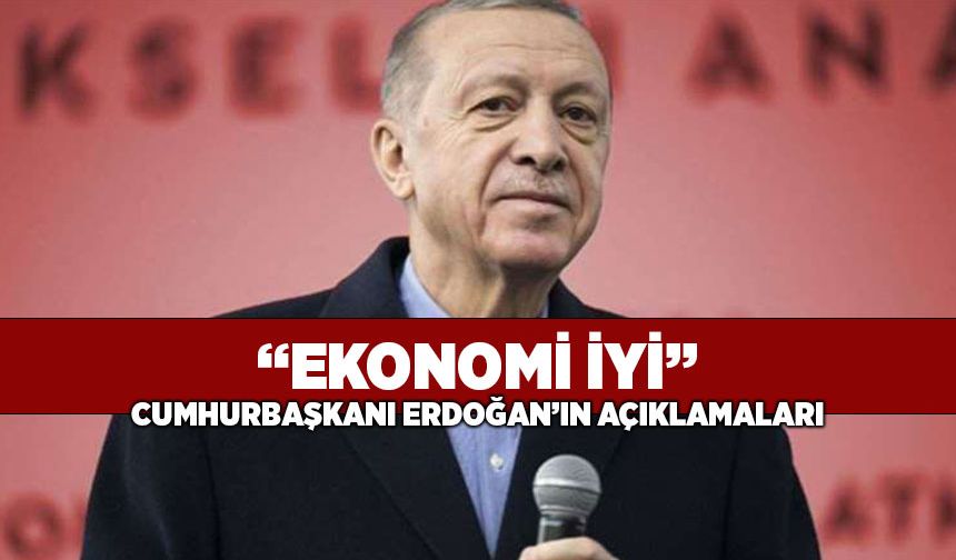 Cumhurbaşkanı Erdoğan: "Ekonomi iyi"