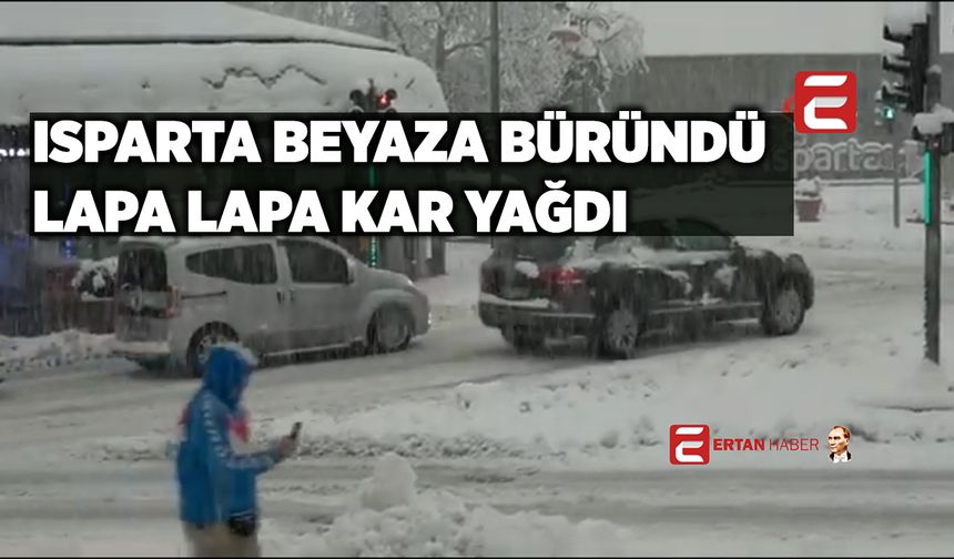 Isparta’da Şiddetli Kar Yağışı: Araçlar Yolda Kaldı